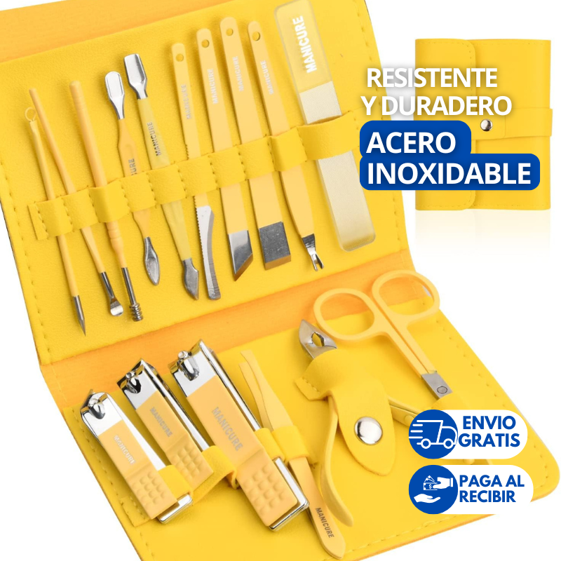 SET DE CORTAUÑAS PARA MANICURA Y PEDICURA-PROFESIONAL ALTA CALIDAD